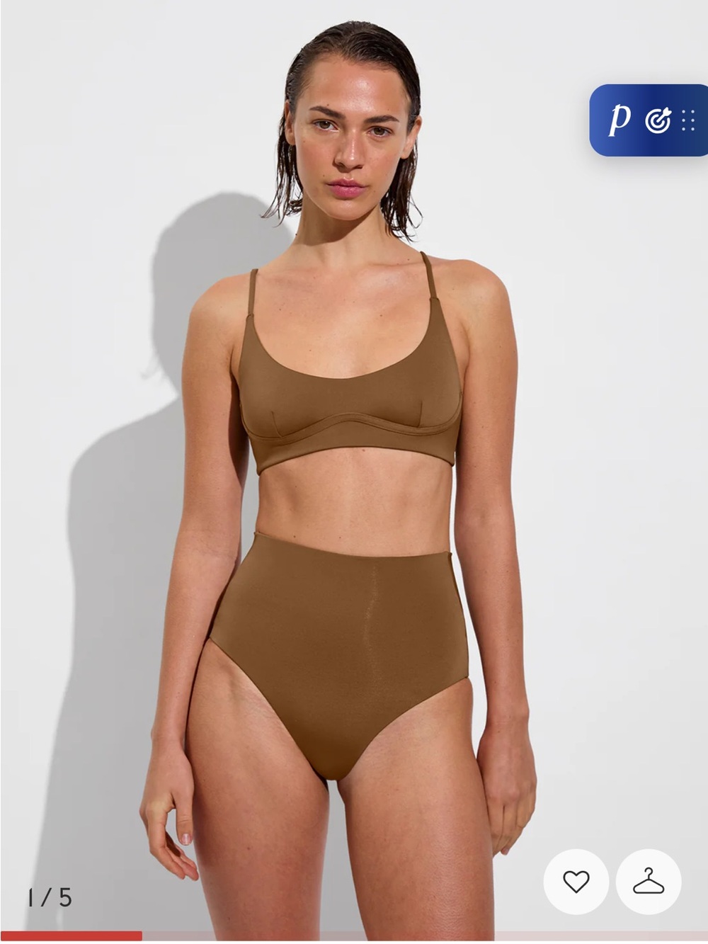 Left On Friday SET: Hi Tide Bottom and Club Top (Brown; size L)